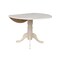 International Concepts Square Dual Drop Leaf Table, 42 in, Unfinished, 42 W, 42 L, 29.75 in H, Wood, Unfinished T-42DP - alternate 3